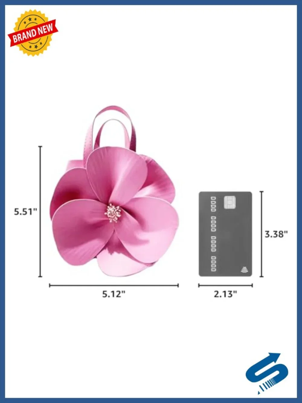 PU Leather Floral Clutch Evening Purse with Detachable Chain